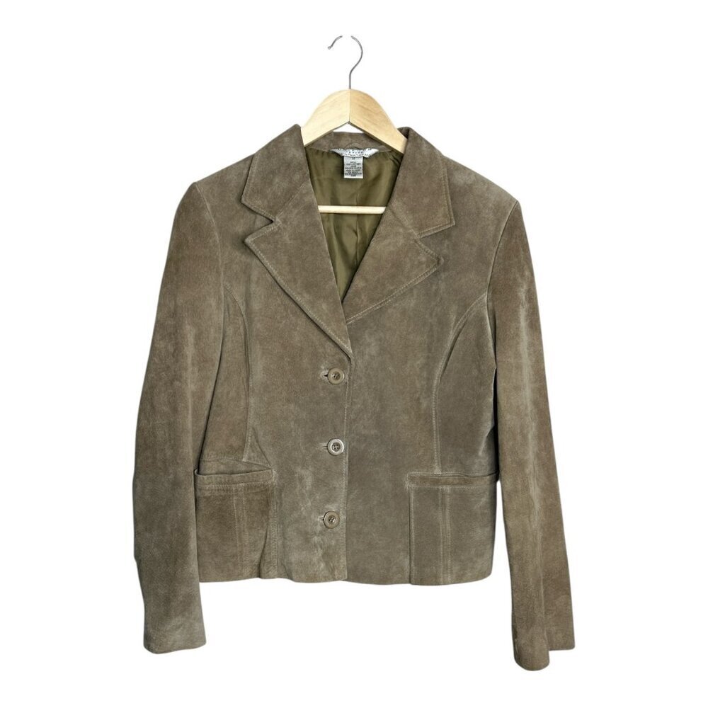 John Paul Richard Women's 100% Leather‎ Jacket Taupe Trendy Winter Color Size 14